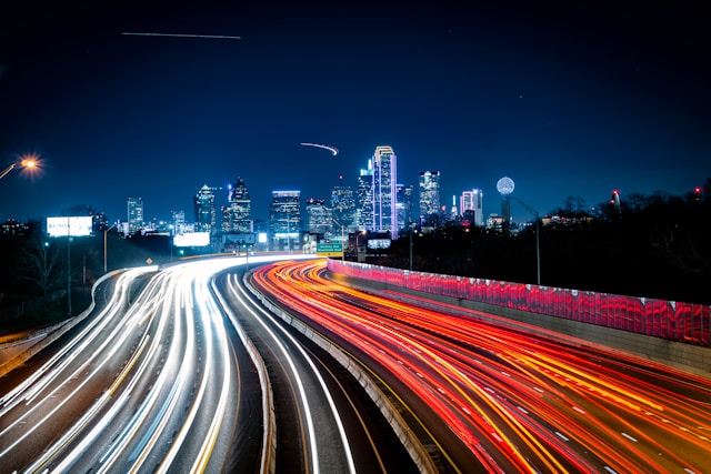 Dallas Fort Worth city skyline at night