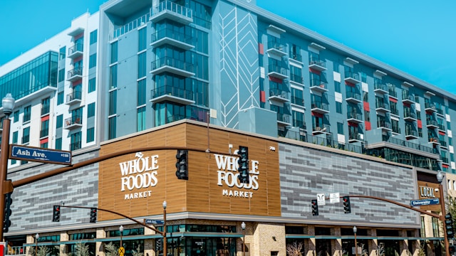 commercial real estate of Whole foods with apartments above
